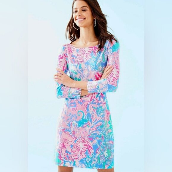 Lilly Pulitzer Dresses & Skirts - Lilly Pulitzer UPF 50+ Sophie Dress Blue Peri Viva La Lilly Women's Size Small.